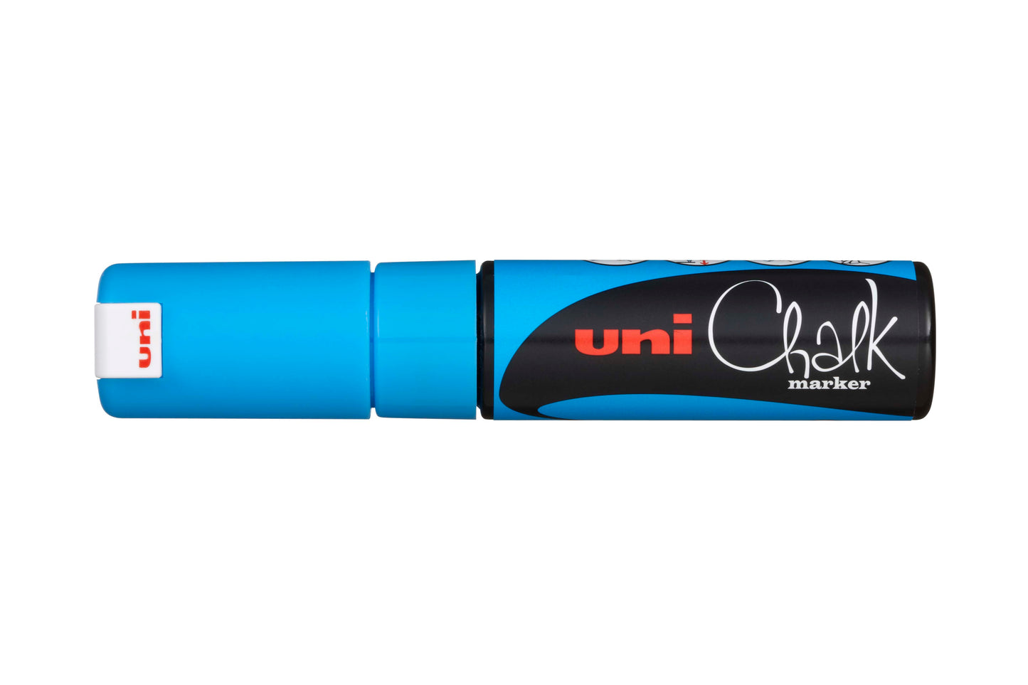 MARKER CHALK UNI 8MM CHISEL TIP LIGHT BLUE   G64552E