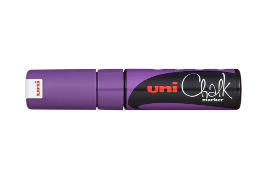 MARKER CHALK UNI 8MM CHISEL TIP VIOLET   G64553E