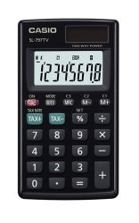 CALCULATOR CASIO SL797TVBK/S 8DGT POCKET DUAL PWR   G65048