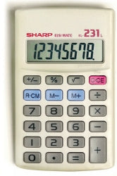 CALCULATOR SHARP EL231 8 DIGIT   G65150