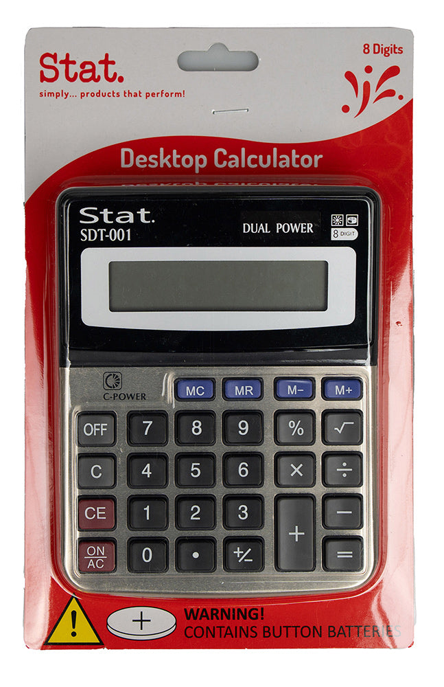 CALCULATOR STAT 8 DIGIT SDT001 SMALL DUAL PWR   G65170