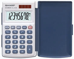 CALCULATOR SHARP EL243S 8 DIGIT DUAL PWR HARD COVER   G65230