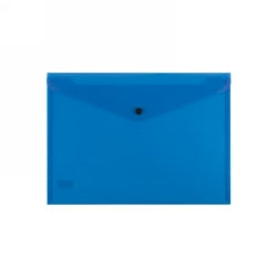 DOCUMENT FOLDER BANTEX A4 BUTTON BLUE   G65288