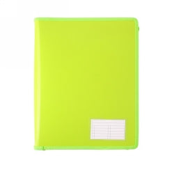 BINDER BANTEX A4 2 D-RING 25MM ZIPPERED LIME   G65406