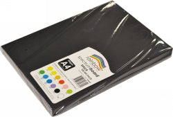 CARDBOARD RAINBOW A4 SPECTRUM 220GSM BLACK PK100   G65414