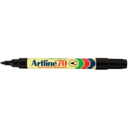 MARKER ARTLINE 70 1.5MM PERMANENT BULLET NIB BLACK PK2   G65484