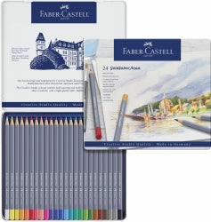 PENCIL COLOURED FABER-CASTELL GOLDFABER AQUA WATERCOLOUR TIN OF 24   G65509