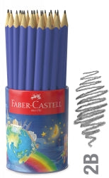 PENCIL LEAD FABER-CASTELL JUNIOR TRIANGULAR 2B WRITING TIN CUP PK50   G65531