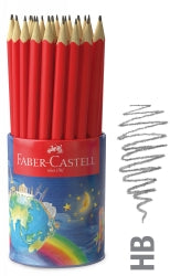 PENCIL LEAD FABER-CASTELL JUNIOR TRIANGULAR HB WRITING TIN CUP PK50   G65532