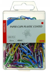 CLIP PAPER GLIDE ON COLOURED PVC COATED 28MM   G66587