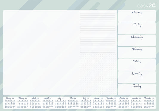 DESK PAD EASY2C 600X420MM WTV WITH CALENDAR   G68115.25