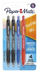 PEN PAPERMATE PROFILE GEL PEN POINT 0.7MM CD4 ASST BUSINESS   G68221