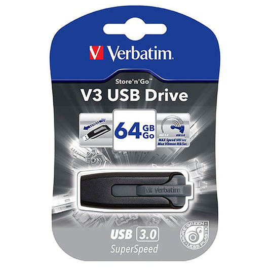 USB DRIVE VERBATIM V3.0 STORE'N'GO 64GB   G70499