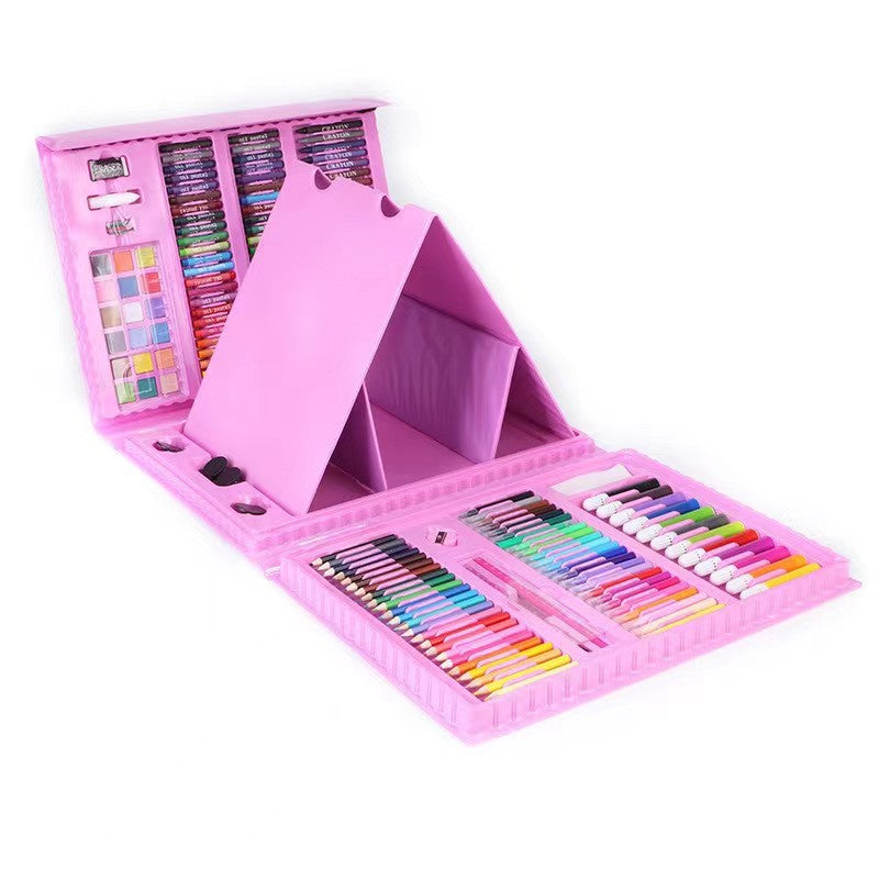 ART SET SUPER ARTIST TOOL KIT 208 PIECES PINK   G70981