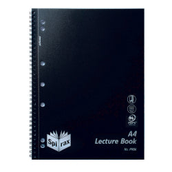 LECTURE BOOK SPIRAX A4 P906 PP S/O BLACK 140PG PK10   G71111