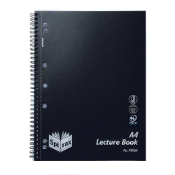 LECTURE BOOK SPIRAX A4 P906A PP S/O BLACK 250PG   G71112