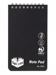 NOTEBOOK SPIRAX P541 PP BLACK 147X87MM T/O 96PG   G71113