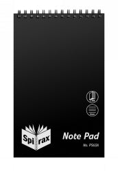 NOTEBOOK SPIRAX P563A PP BLACK 200X127MM T/O 200PG   G71117