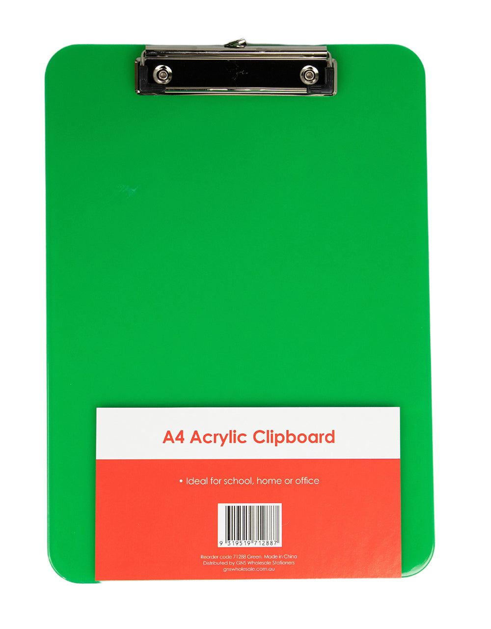 CLIPBOARD GNS BASIC A4 ACRYLIC GREEN   G71288