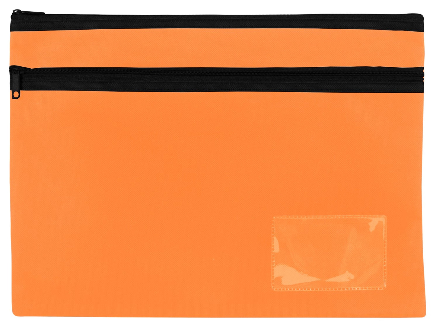 PENCIL CASE CELCO 345X264MM PREMIUM LARGE BRIGHTS 2 ZIP ORANGE   G71602