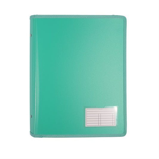 BINDER BANTEX A4 2 D-RING 25MM ZIPPERED GREEN   G71621