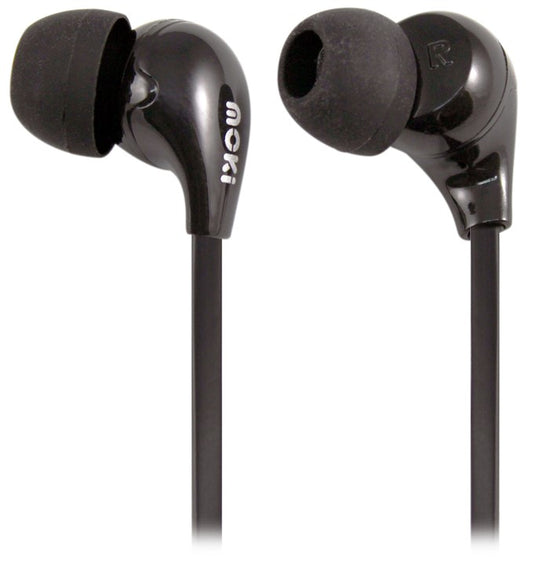 EARPHONES MOKI COMFORT BUDS 45 DEGREE BLACK   G71631