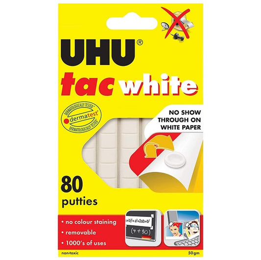 GLUE UHU U-TAC WHITE 80'S 50GM   G72607