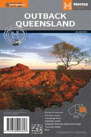 MAP HEMA OUTBACK QUEENSLAND   G72636