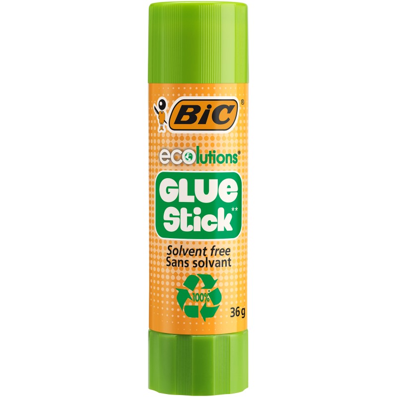 GLUE STICK BIC 36G RECYCLED ECO CLEAR   G72639