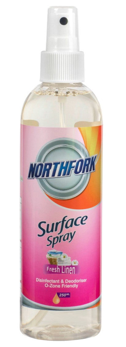 AIR FRESHENER DISINFECTANT NORTHFORK 250ML FRESH LINEN   G72850