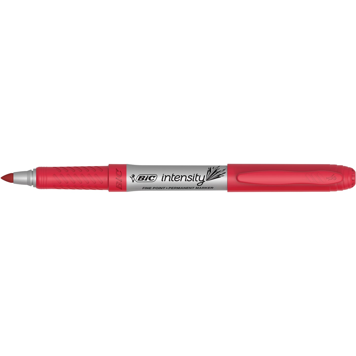 PERMANENT MARKER BIC INTENSITY 1.1MM FINE TIP RED PG BX12   G74960