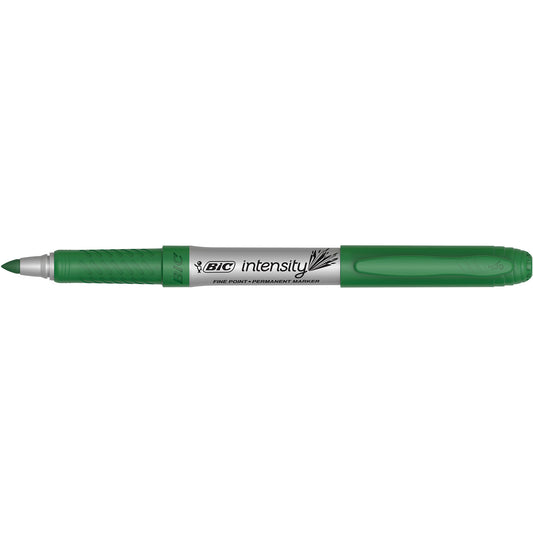 PERMANENT MARKER BIC INTENSITY 1.1MM FINE TIP GREEN PG BX12  Special Order Only G74961