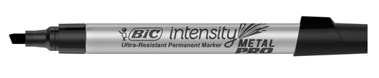 PERMANENT MARKER BIC INTENSITY METAL PRO 4.95MM CHISEL TIP BLACK PG BX12   G74970