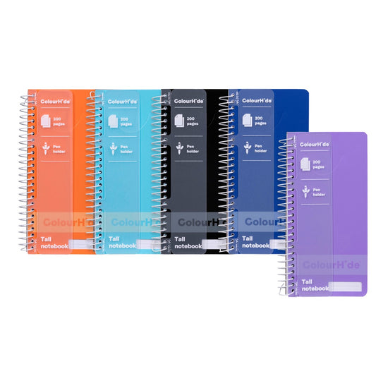 NOTEBOOK COLOURHIDE SLIMLINE ASTD 200PGPG   G74999