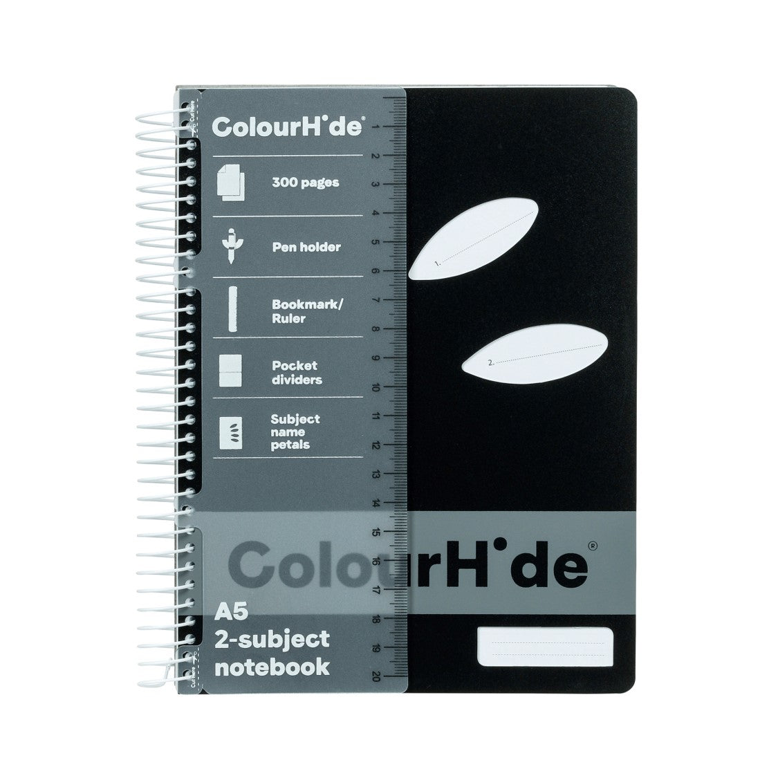 NOTEBOOK COLOURHIDE A5 BLACK 300PGPG   G75030