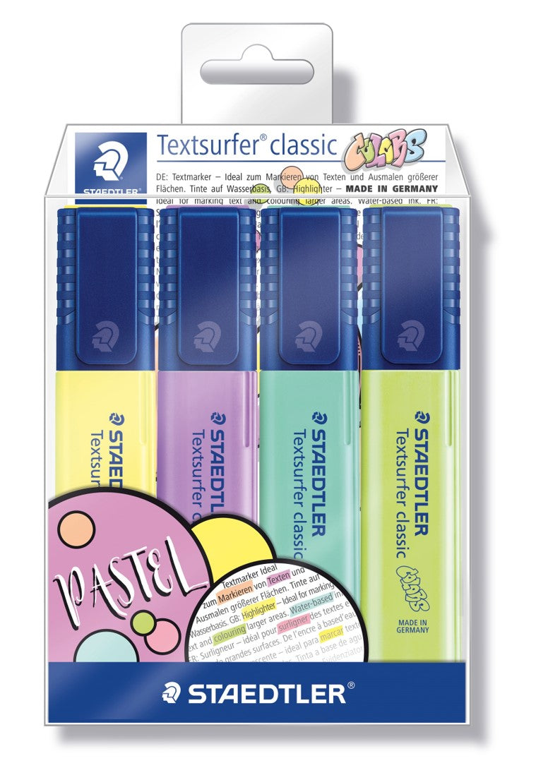 HIGHLIGHTERS STAEDTLER TEXTSURFER CLASSIC PASTEL WLT4   G75187