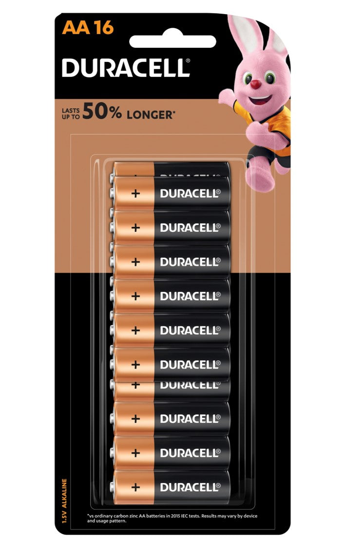 BATTERY DURACELL AA COPPERTOP PK16   G75280