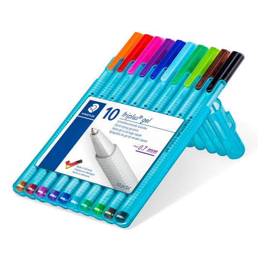 PEN STAEDTLER TRIPLUS® GEL ASSORTED COLOURS WLT OF 10   G77436