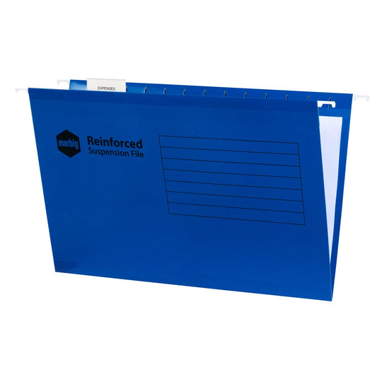 SUSPENSION FILES MARBIG FOOLSCAP COMPLETE BLUE BX25   G77660