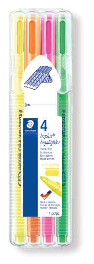 HIGHLIGHTERS STAEDTLER TRIPLUS TEXTSURFER ASSORTED WLT4   G77666