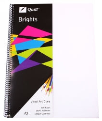 VISUAL ART DIARY QUILL A3 BRIGHTS FROSTED 60LF   G78730