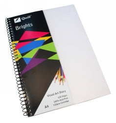 VISUAL ART DIARY QUILL A4 BRIGHTS FROSTED 60LF   G78734
