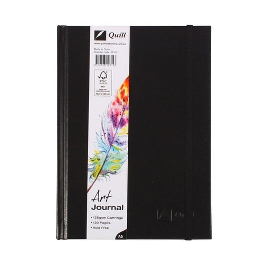 JOURNAL QUILL ART A5 H/C 125GSM ELASTIC CLOSURE 60LF   G78767