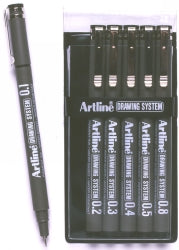 PEN ARTLINE 230 DRAWING SYSTEM BLACK WLT6   G78968