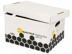 ARCHIVE BOX MARBIG QUICKFOLD WITH LID   G80013