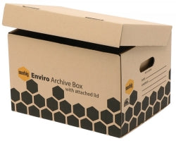 ARCHIVE BOX MARBIG ENVIRO WITH ATTACHED LID   G80022