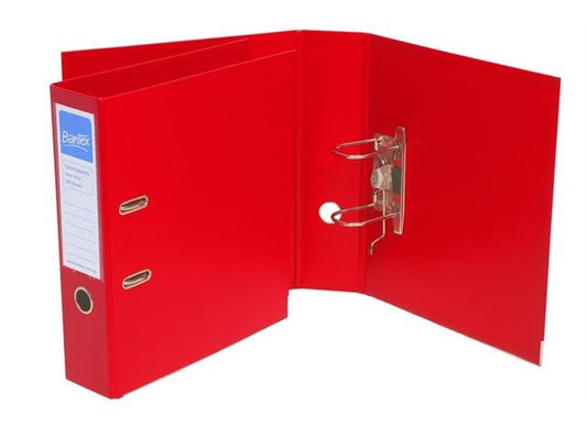 LEVER ARCH FILE B/TEX A4 ECOBOARD BRIGHT RED 80MM HIGH CAP   G81709