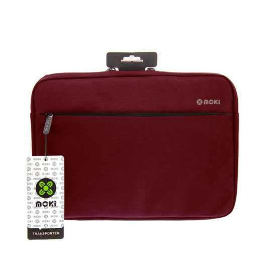 LAPTOP SLEEVE MOKI TRANSPORTER 36X26X2CM FITS UP TO 13.3 BURGUNDY   G82337