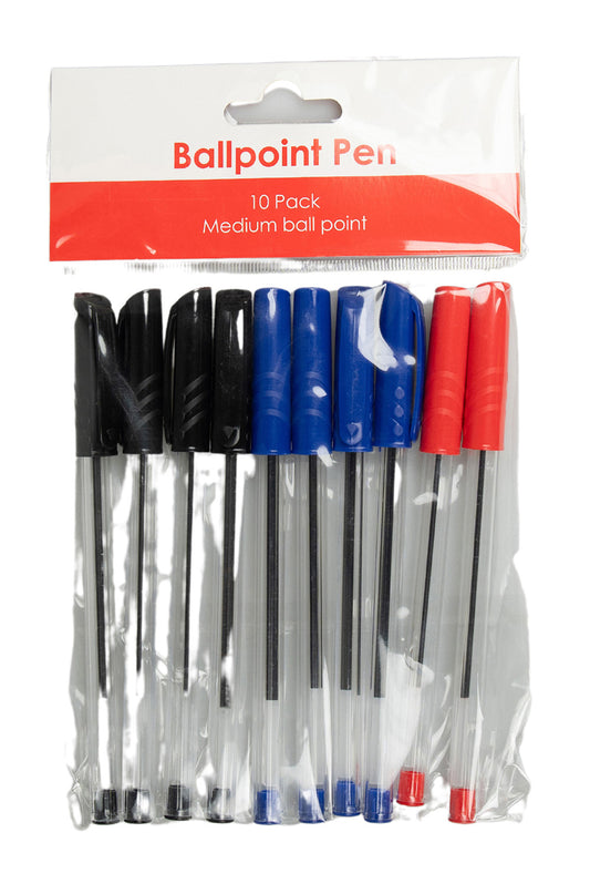 PEN GNS BASIC 1.0MM BALLPOINT H/SELL ASST 10PK   G82455