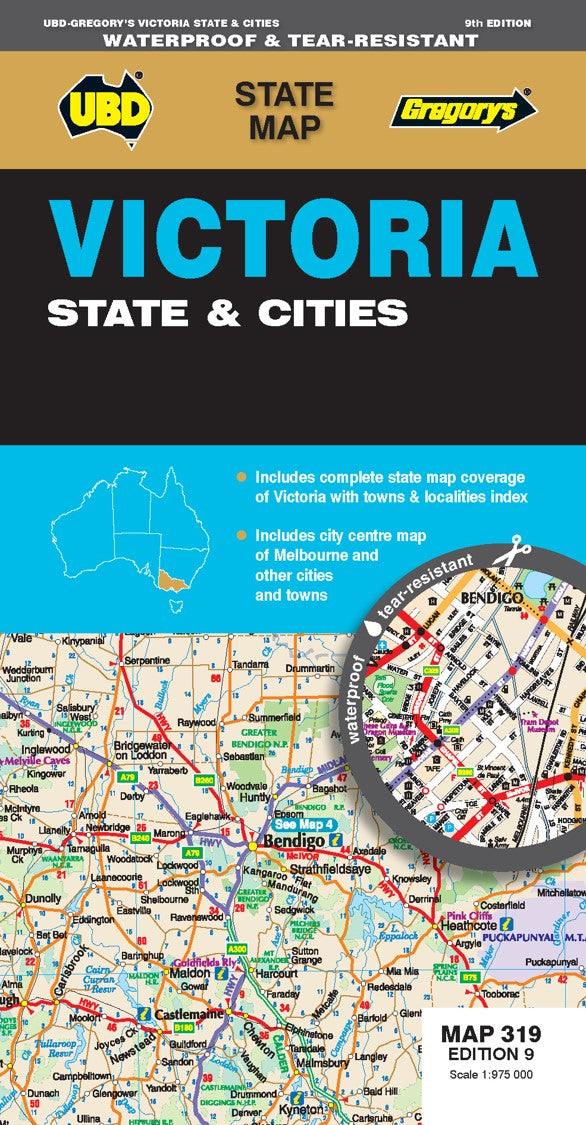 MAP UBD/GRE VICTORIA STATE & CITIES 319 9TH ED WATERPROOF   G83063